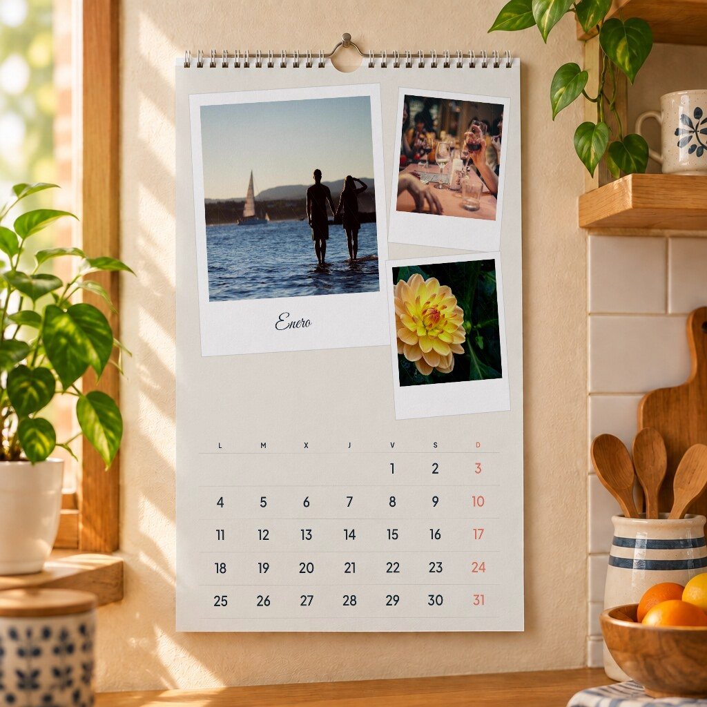 Ejemplo de calendario a3 con fotos 2027: álbum de recuerdos