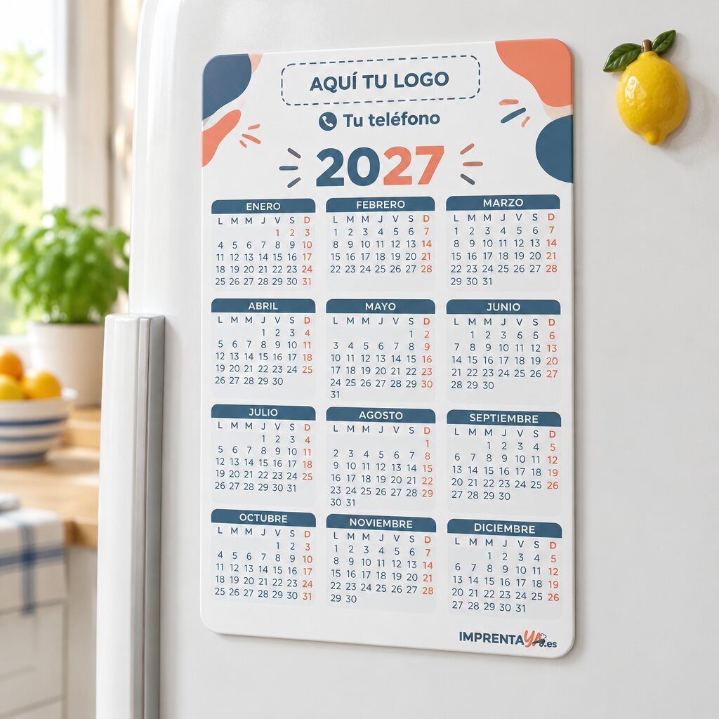 Calendario magnético nevera